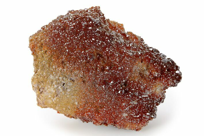 Glittering, Ruby Red Vanadinite Crystals on Barite - Morocco #255543